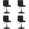 vidaXL Vidaxl Chaises Pivotantes De Salle À Manger 4 Pcs Noir Velours