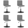 vidaXL Chaises pivotantes à manger lot de 4 gris clair velours