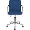 vidaXL Vidaxl Chaise Pivotante De Salle À Manger Bleu Tissu