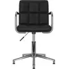 vidaXL Chaises pivotantes à manger lot de 6 noir similicuir