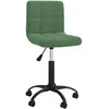 vidaXL Chaise pivotante de salle à manger Vert foncé Velours