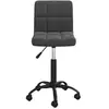 vidaXL Chaise pivotante de salle à manger Noir Velours
