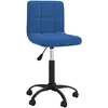 vidaXL Chaise pivotante de salle à manger Bleu Velours