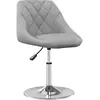 vidaXL Chaises pivotantes à manger lot de 6 Gris clair Velours