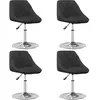 vidaXL Chaises à manger pivotantes lot de 4 Noir Velours