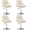 vidaXL Chaises à manger pivotantes lot de 4 Crème Velours