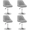 vidaXL Vidaxl Chaises À Manger Pivotantes Lot De 4 Gris Clair Velours