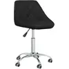 vidaXL Chaise pivotante de salle à manger Noir Similicuir