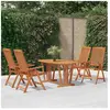 vidaXL Chaises de jardin pliables 4 pcs Bois d'eucalyptus massif
