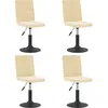 Chaises pivotantes à manger lot de 4 crème velours vidaXL