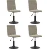Chaises pivotantes à manger lot de 4 gris clair velours vidaXL
