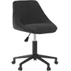 vidaXL Chaise pivotante de salle à manger Noir Velours