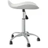 vidaXL Chaise pivotante de salle à manger Blanc Similicuir