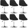 vidaXL Chaises à manger lot de 6 noir similicuir