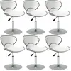 vidaXL Vidaxl Chaises À Manger Lot De 6 Blanc Similicuir