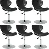 Vidaxl - Chaises à manger lot de 6 noir similicuir Noir