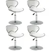 vidaXL Vidaxl Chaises À Manger Lot De 4 Blanc Similicuir