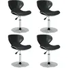 vidaXL Vidaxl Chaises À Manger Lot De 4 Noir Similicuir