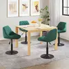 vidaXL Vidaxl Chaises Pivotantes De Salle À Manger 4 Pcs Vert Foncé Velours