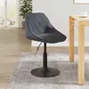 vidaXL Chaise de salle à manger Gris foncé Velours
