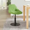 Chaise de salle à manger Vert clair Velours
