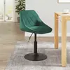 VIDAXL Chaise de salle à manger Vert foncé Velours