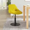 Non communiqué vidaXL Chaise de salle à manger Jaune moutarde Velours