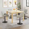 vidaXL Chaises pivotantes à manger lot de 4 gris clair velours