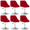 vidaXL Chaises pivotantes lot de 6 - Rouge bordeaux