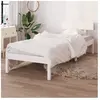 vidaXL Cadre de lit Blanc Bois de pin massif 100x200 cm