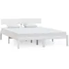 Cadre de lit Blanc Bois de pin massif 135x190 cm uk double Vidaxl Blanc