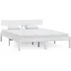vidaXL Cadre de lit Blanc Bois de pin massif 140x190 cm