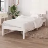 Cadre de lit Blanc Bois de pin massif 90x190 cm uk simple Vidaxl Blanc