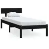 vidaXL Vidaxl Cadre De Lit Noir Bois De Pin Massif 90x190 Cm Uk Simple
