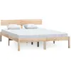 Cadre de lit Bois de pin massif 120x190 cm uk petit double Vidaxl Marron