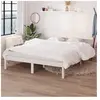 Cadre de lit Blanc Bois de pin massif 120x190cm uk petit double Vidaxl Blanc