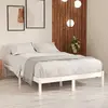 vidaXL Cadre de lit Blanc Bois massif 180x200 cm Super King
