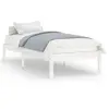 Cadre de lit Blanc Bois massif 75x190 cm Petit simple Vidaxl Blanc