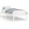 vidaXL Vidaxl Cadre De Lit Blanc Bois De Pin Massif 90x190 Cm Uk Simple