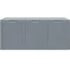 vidaXL Boîte de rangement de jardin 270 L Gris PP Rotin