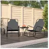 vidaXL Chaises longues à bascule 2 pcs Gris Acier et textilène