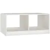 vidaXL Table basse Blanc 75x50x33,5 cm Bois de pin massif