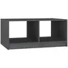 vidaXL Table basse Gris 75x50x33,5 cm Bois de pin massif