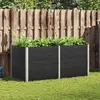 vidaXL Vidaxl Lit Surélevé De Jardin 200x100x91 Cm Wpc Gris