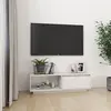 vidaXL Vidaxl Meuble Tv Blanc 110x30x33,5 Cm Bois De Pin Massif