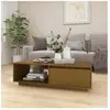 vidaXL Table basse Marron miel 110x50x33,5 cm Bois de pin massif