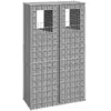vidaXL Poteaux à panier de gabion 2 pcs 50x50x180 cm Fer