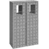 vidaXL Poteaux à panier de gabion 2 pcs 40x40x140 cm Fer