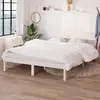 vidaXL Cadre de lit Blanc Bois de pin massif 160x200 cm