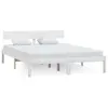 vidaXL Cadre de lit Blanc Bois de pin massif 140x200 cm